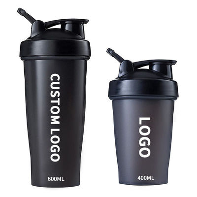 400 ml Fitness Kunststoff Schwarz Gym Blender Shaker Cup Protein Shaker Flasche für Vielseitig