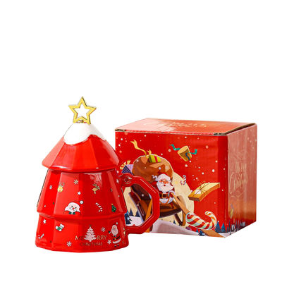 Weihnachtsgeschenk Keramik-Kaffee-Tasse-Tasse mit Handgriff und Keramikmaterial und Geschenk-Box