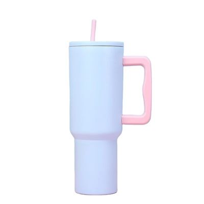 Wiederverwendbare Edelstahl-Tumbler 40oz-Tumbler mit Griff und Strohdeckel