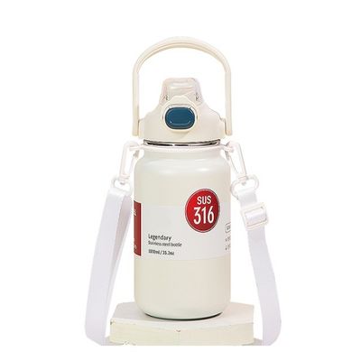 1300 ml Doppelwand-Edelstahl-Wasserflasche Isolierter Vakuum-Flasche Reisetumbler