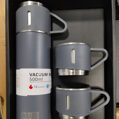 500 ml Thermosflasche aus Edelstahl Wasserflasche mit 3 LIDS für Outdoor-Reisen Geschenk Set