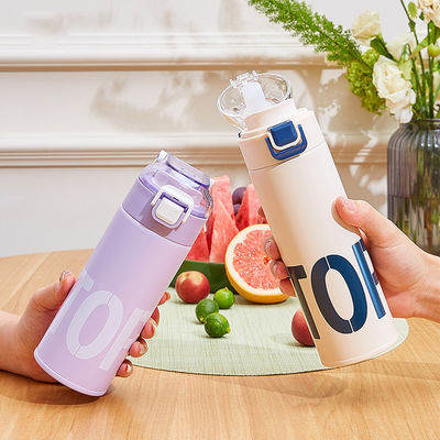 Schöne Form Edelstahl Vakuumflasche mit gerader Tasse und hervorragender Isolierung