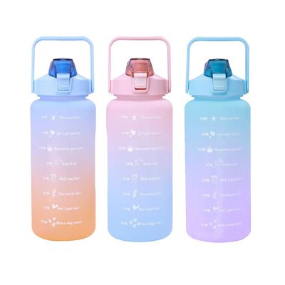 2L Wasserflasche mit Strohzeitmarker und Wärmedämmleistung für Fitness