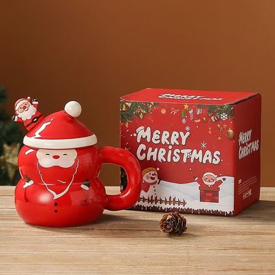 Luxus Weihnachtskeramik-Weihnachtsmann-Tasse mit individuellem Logo und ohne Zubehör