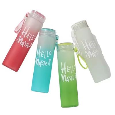 Multikolorige Glas-Teeflasche, ideal für Studenten und Werbegeschenk