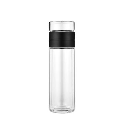 Benutzerdefiniertes Logo Sublimation Klarglas-Tumbler Trinkglas-Wasserflasche mit Filter