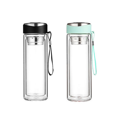 Familienfreundlicher, durchsichtiges Glas Sublimation, dünn, doppelt, undicht, Kaffeeschauer mit Deckel