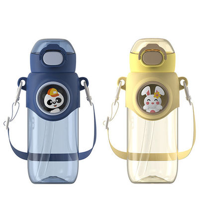 690 ml Outdoor-Studenten-Plastik-Flasche mit persönlichem Logo und Stroh-Design