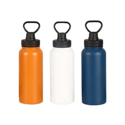 Muster bieten kundenspezifische breite Mund 1000ml Edelstahl Vakuum Reise Wasserflasche