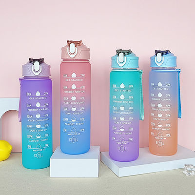 Wasserflasche aus Tritan mit Zeitmarker 900 ml Bpa