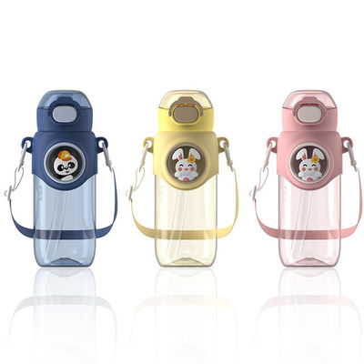 Wasserflasche mit Flip-Lad, großer Mundflasche, mit Öko-Weizen-Strah- und Stroh-Wasserfluss