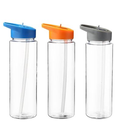 Outdoor-Aktivität Essential 750 ml AS/SK Material Plastik-Wasserflasche mit Flip Stroh