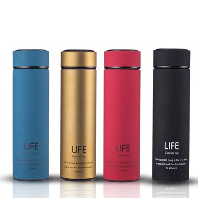 Custom 500ml Edelstahl Doppelschicht Gummi beschichtet Thermos Vakuum Flasche für Fitnessstudio