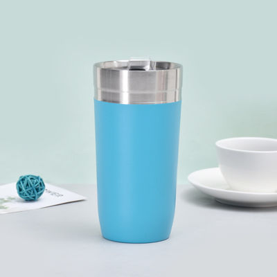 16 oz Edelstahl Doppelwand Vakuum Reisekuppe mit Lagerdeckel und individuelles Logo