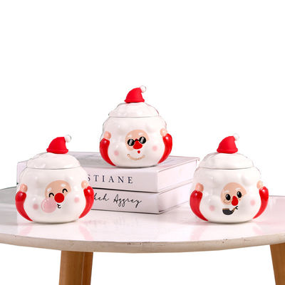 Custom Weihnachts-Nordische Keramik-Kaffeebecher 400 ml Kapazität mit Weihnachtsmann Design