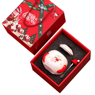 Custom Weihnachts-Nordische Keramik-Kaffeebecher 400 ml Kapazität mit Weihnachtsmann Design