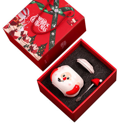 Custom Weihnachts-Nordische Keramik-Kaffeebecher 400 ml Kapazität mit Weihnachtsmann Design