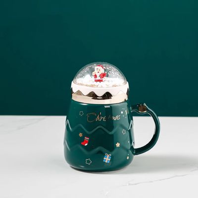 2024 Pretty Christmas Snowball Keramikbecher Geschenk Set mit allen Accessoires und niedlichen Becher