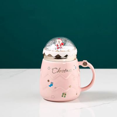 2024 Pretty Christmas Snowball Keramikbecher Geschenk Set mit allen Accessoires und niedlichen Becher