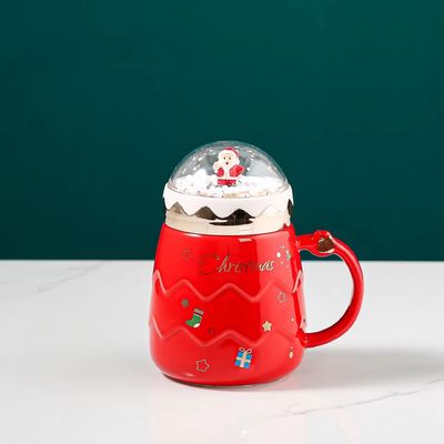 2024 Pretty Christmas Snowball Keramikbecher Geschenk Set mit allen Accessoires und niedlichen Becher