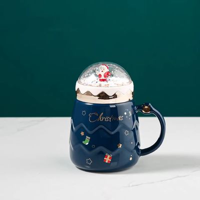 2024 Pretty Christmas Snowball Keramikbecher Geschenk Set mit allen Accessoires und niedlichen Becher