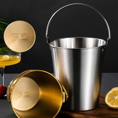 Metall Eis Eimer 1L Bier Champagner Eimer mit Griff für Snack und gebratenes Huhn
