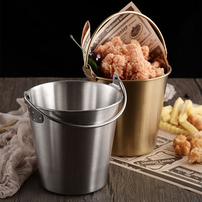 Metall Eis Eimer 1L Bier Champagner Eimer mit Griff für Snack und gebratenes Huhn