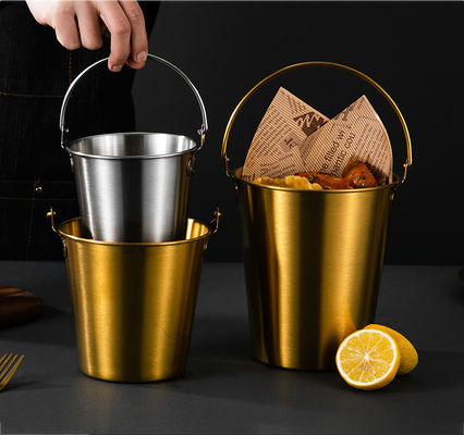 Metall Eis Eimer 1L Bier Champagner Eimer mit Griff für Snack und gebratenes Huhn