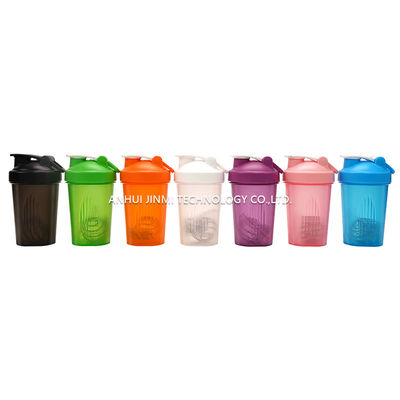 400 ml BPA-freie Kunststoff-Sport-Protein-Pulvermisch-Schütteln-Wasserbecher mit Skala und Deckel