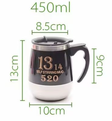 Bequeme tragbare elektrische Mischung Kaffee Milchflasche 450ml Edelstahl Tumbler