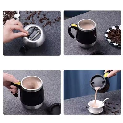 Bequeme tragbare elektrische Mischung Kaffee Milchflasche 450ml Edelstahl Tumbler