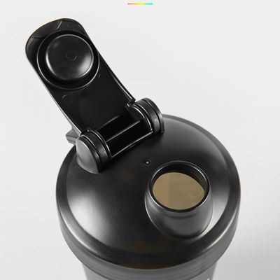 600 ml Fitness Kunststoff Schwarz Gym Blender Shaker Cup für Sport Wasserdichtes Design