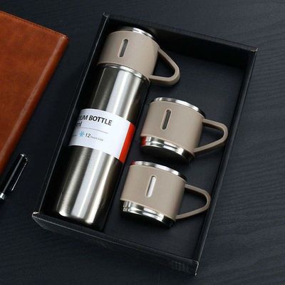 500 ml Geschäftsgeschenk Edelstahl Vakuumflasche Kaffeeflasche Wasserflasche Tasse Set
