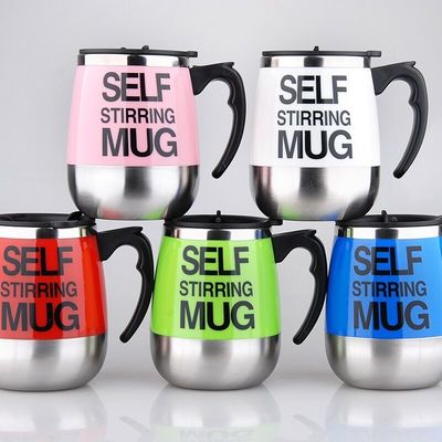 1 Stück doppelt isolierte Selbstmischbecher Elektrische Faule Automatische Mischung Edelstahl Reise Kaffeebecher