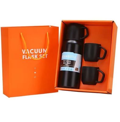 PORTABLE Drei-Kappe Edelstahl Vakuum Isolierung Wasserbecher Geschenk-Set für Reisende