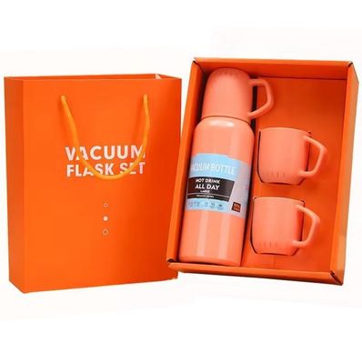 PORTABLE Drei-Kappe Edelstahl Vakuum Isolierung Wasserbecher Geschenk-Set für Reisende