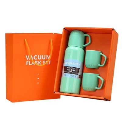Edelstahl Vakuum Isolierung Wasserbecher Geschenk Set mit gerade Becher in vielen Farben