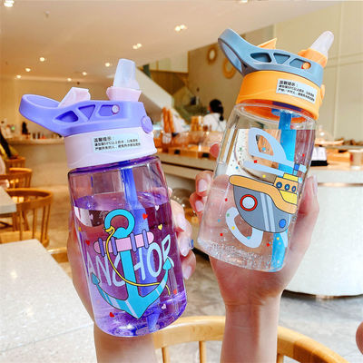 Zurück in die Schule Kinder Wasser Sippy Cup Portable Kinderbecher mit Stroh und Griff