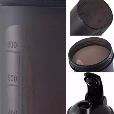 400 ml Fitness Kunststoff Schwarz Gym Blender Shaker Cup Protein Shaker Flasche für Vielseitig