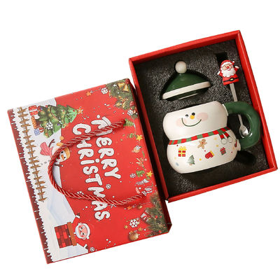 400 ml Kapazität Süßer Schneemann Weihnachtsmann Kaffee Weihnachtskirchen Keramik Mike Becher Mit Geschenkbox