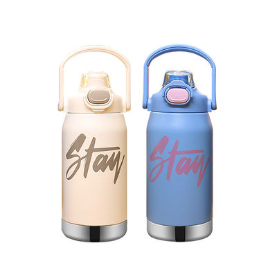 Super neueste Art Kinder süße Cartoon Vakuum Flaschen Kinder Isolierte Flasche Thermalwasserflasche mit Stroh