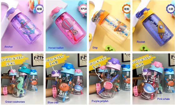 480 ml Kinder-Küche mit Plastikflasche mit Stroh