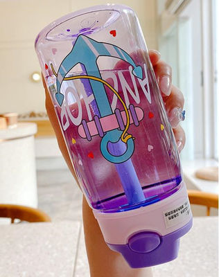 Anti-Korrosions beschichtete Plastikflaschen für Babytrinkwasser mit individuellem Logo und Strohhalmen