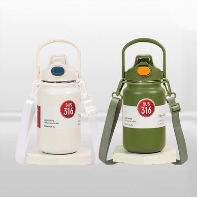 304 316 Edelstahl Wasserflasche für Kinder Rosa Logo 418g Isolierte Stroh-Vakuumflasche