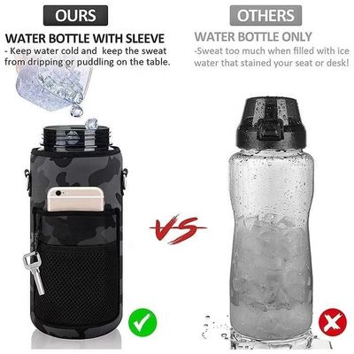 64oz Flasche mit einem halben Gallonen Wasser Anti-Korrosionsbeschichtung Zeitmarker und Schutzhülle