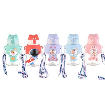 Schönes Design 2024 rosa Wasserflaschen mit Stroh für Mädchen und Kinder in der Schule