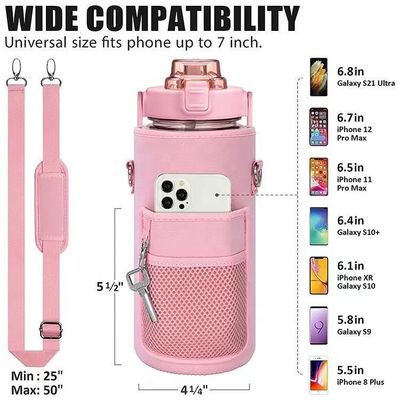 Kunststoffflasche mit Aufbewahrungshülle Motivationsstroh Zeitmarker 2000ml Flasche