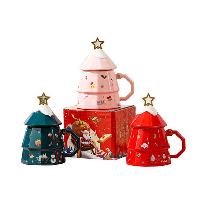 Weihnachtsgeschenk Keramik-Kaffee-Tasse-Tasse mit Handgriff und Keramikmaterial und Geschenk-Box