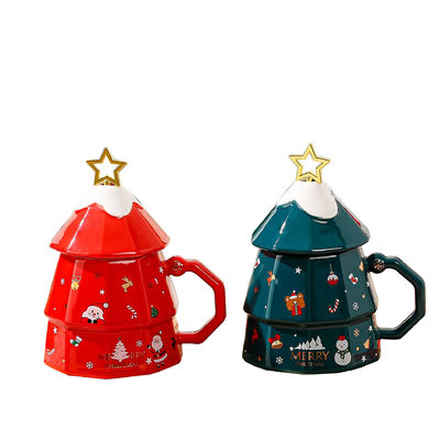 Custom 3D Wasserbecher Keramik Kaffeebecher Geschenkbox für Weihnachtsfeiern und Geschenke