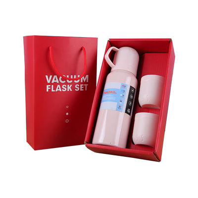 Edelstahl Vakuum isolierte Wasserflasche mit 2 Tassen 550ml Geschäftsgeschenk Set